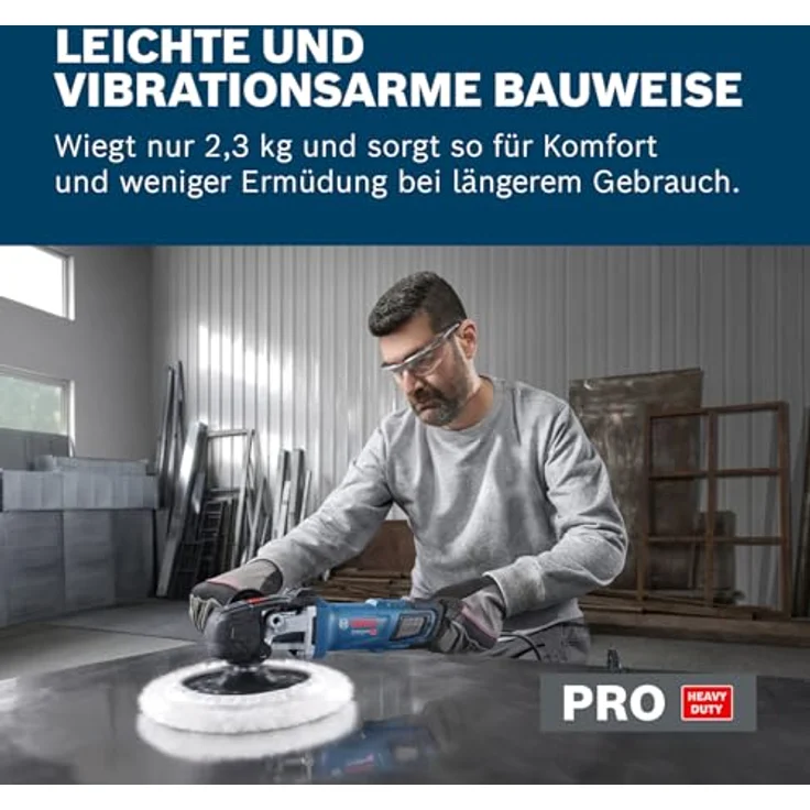 Bosch Professional GPO 14-180 S Rotationspoliermaschine, 1400 Watt, 180 mm, ergonomisches Design, vibrationsarm – Bild 4