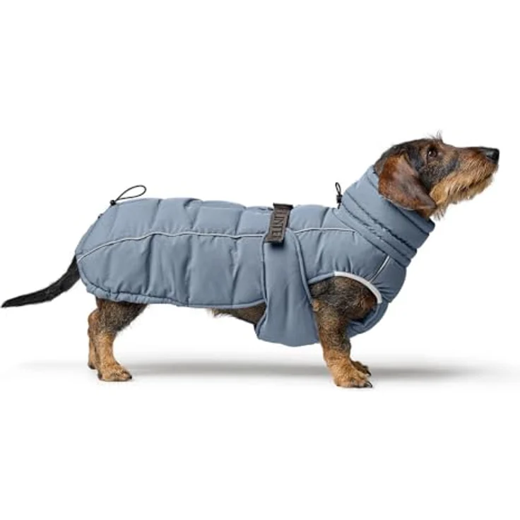 Hunter Tierbedarf Hundemantel Paxson Dachshund taubenblau, wasserabweisend, reflektierende Elemente, individuell einstellbar – Bild 2