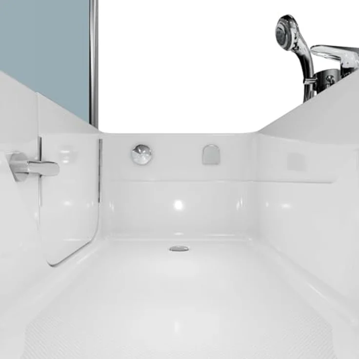 AcquaVapore Komplettdusche Kombi Duschkabine Seniorenwanne mit Tür S17D-EH-R-EC, Sicherheitsglas ESG, inklusive Duschwanne, Schnelle Reinigung, Überlauf Abfluss – Bild 8
