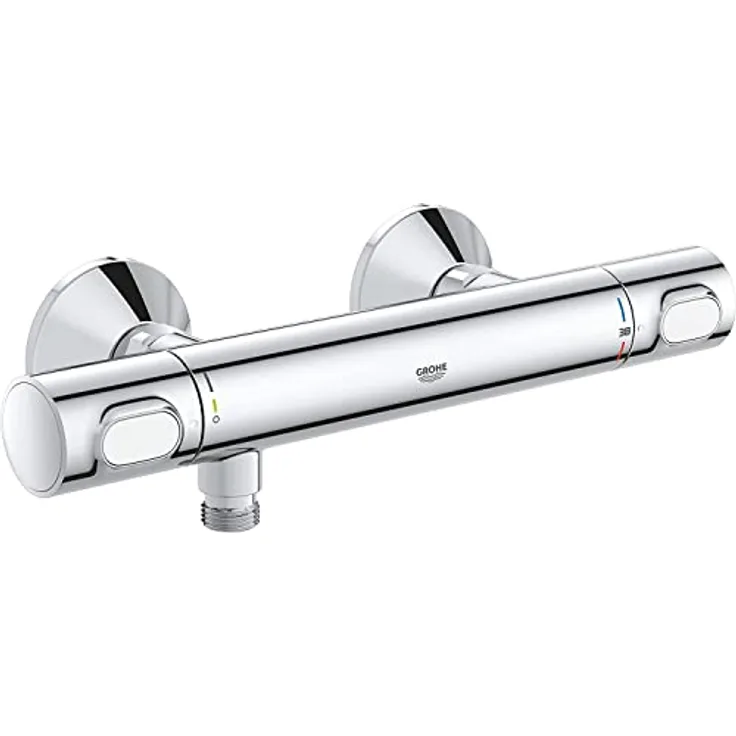 GROHE Precision Flow - Thermostat-Brausebatterie (wassersparend, Sicherheitssperre bei 38°C, langlebige Oberfläche), chrom, 34840000