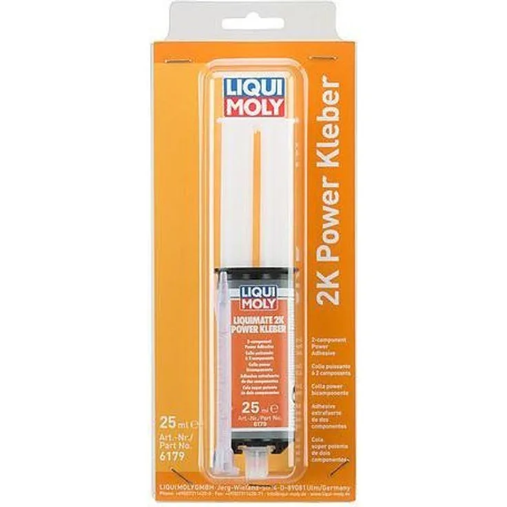 Liqui Moly Liquimate 2K Power Kleber, Zwei-Komponenten Methylakrylat-Klebstoff, 25 ml, stoß- und abschälfest, beständig gegen Benzin und Öl