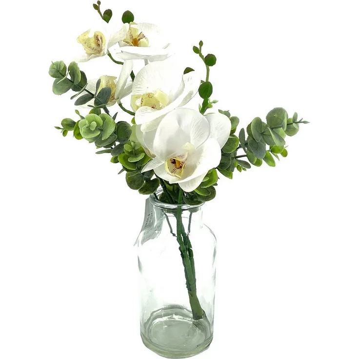 NTK-Collection Kunstblume Orchidee in Vase Leilani, naturgetreues Orchideen-Arrangement, 37 cm, Dekoration Rosen - Preisvergleich