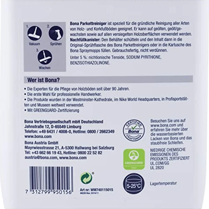 Bona Bodenreiniger, Weiß, 2, 5 L – Bild 2