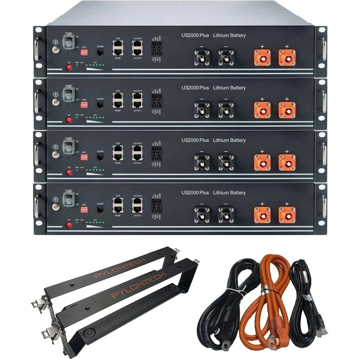 Pylontech 9,6 kWh Solarspeicher LiFePo4 mit BMS, Halterung und Kabel – Bild 1