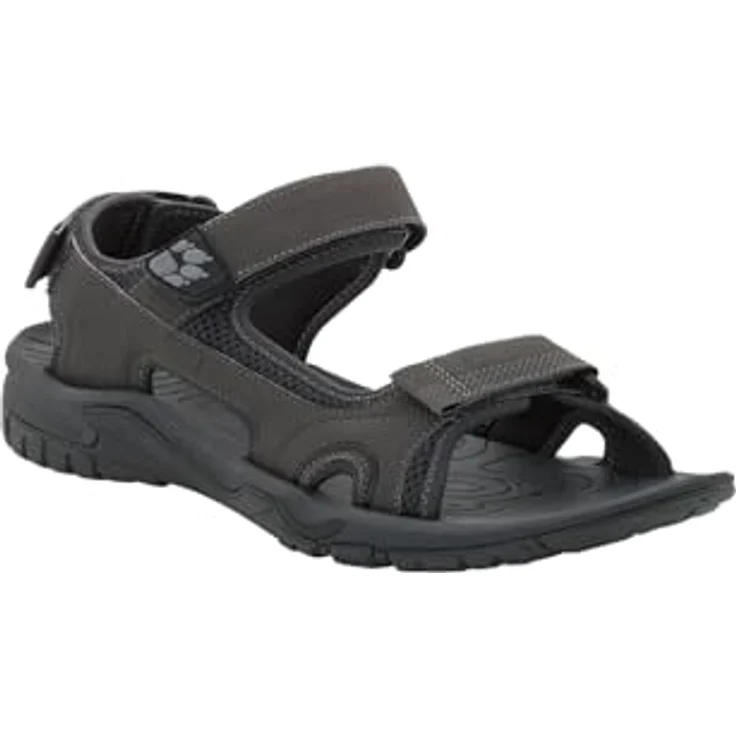 Jack Wolfskin LAKEWOOD CRUISE SANDAL M Sandale mit Klettverschluss, robuste Funktionssandale in Schwarz – Bild 4