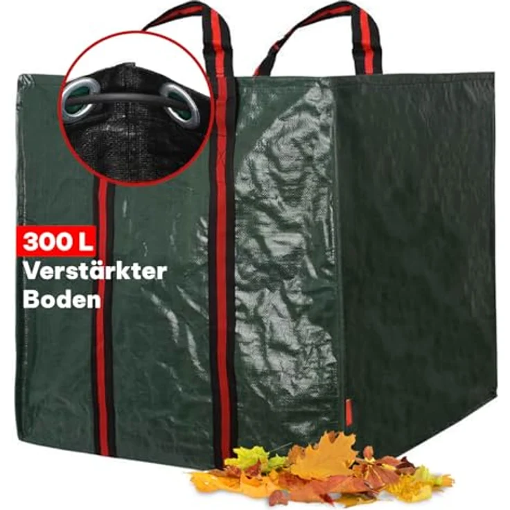 NOOR Gartensack Profi XXL 300L Durchmesser 67x67x67 cm I Reißfester Gartenabfall-Sack extra robust I Selbststehender & strapazierfähiger Laubsack I Professionelles Gartenzubehöreinfache Handhabung – Bild 2