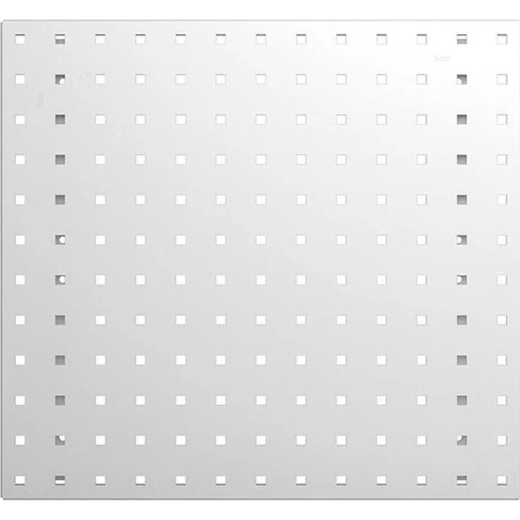 Magni Werkzeugwand, Lochplatte 495x457 mm, lichtgrau RAL 7035, mit symmetrischer Lochung und umweltfreundlicher Feinstrukturbeschichtung