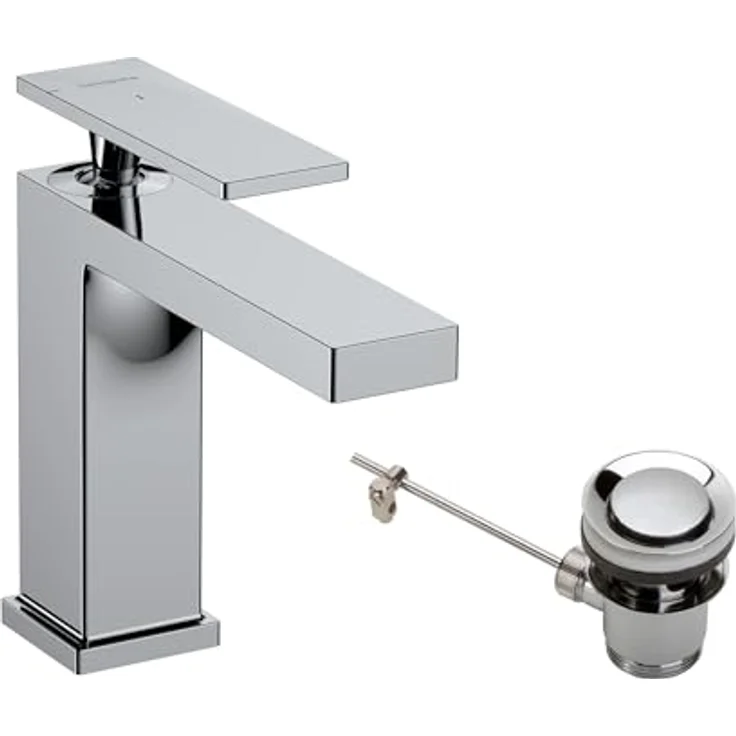hansgrohe Tecturis E Waschtischarmatur, Comfort-Zone 110, Auslaufhöhe 117 mm, CoolStart, WaterfallStream, Keramikmischsystem, einstellbare Temperaturbegrenzung – Bild 1