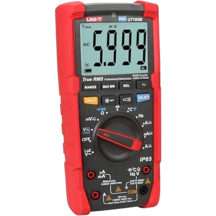 UNI-T Professional Multimeter UT195M, True-RMS Digital-Multimeter mit schützender IP65 und Fallsicherheit – Bild 3
