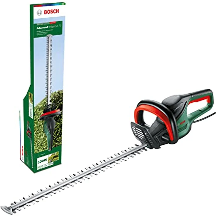 Bosch Home and Garden 06008C0900 Bosch Heckenschere AdvancedHedgeCut 70 (500 Watt, Messerlänge: 70 cm, für große Hecken, Messerabstand: 34 mm, im Karton) – Bild 1