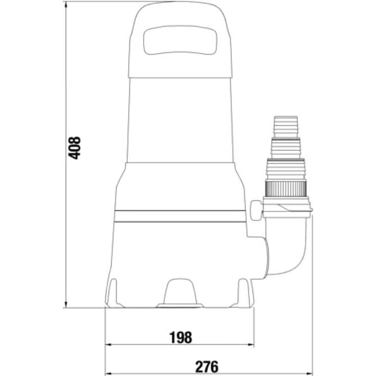 Gardena Schmutzwasser-Tauchpumpe 25000 (9046-20) Schmutzwasserpumpe 1.100 Watt 25.000 l/h Entwässerung max. Förderhöhe 11 m max. Förderdruck 1,1 bar max. Partikelgröße 38 mm – Bild 3