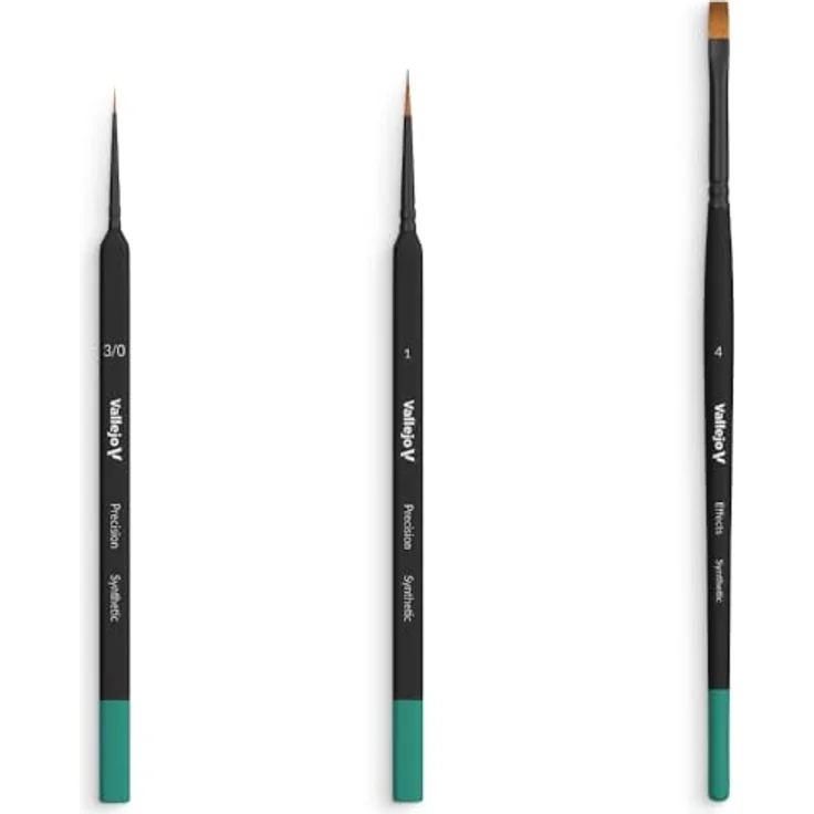 Vallejo Brushes Starter Set, Präzisionspinsel 1 - 3/0 und Effects 4 für detaillierte Maltechniken – Bild 2