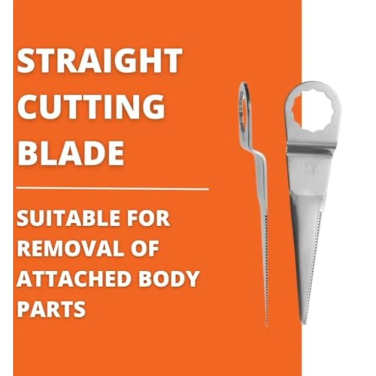 Fein Stichsägeblatt MESSER 2er Pack, verzahnt, Z-Biegung, 120 mm Gesamtlänge, geeignet für Karosserieanbauteile – Bild 2