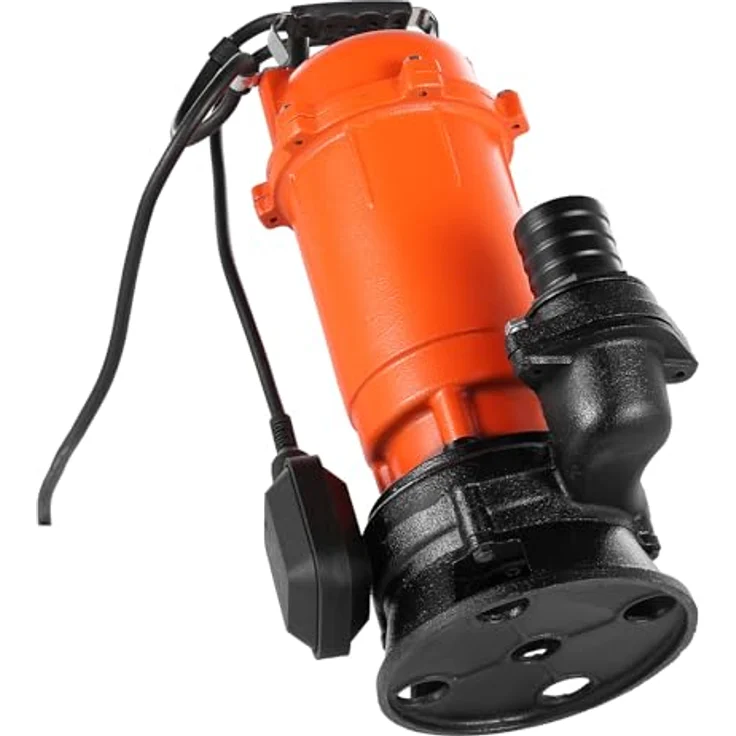 VEVOR 1500W Tauchpumpe WQD1500, 22800l/h, Gusseisen mit IPX8, automatischer Schwimmerschalter, 18m Förderhöhe, optimal zum Abpumpen von Schmutzwasser für Pools und Teiche – Bild 9