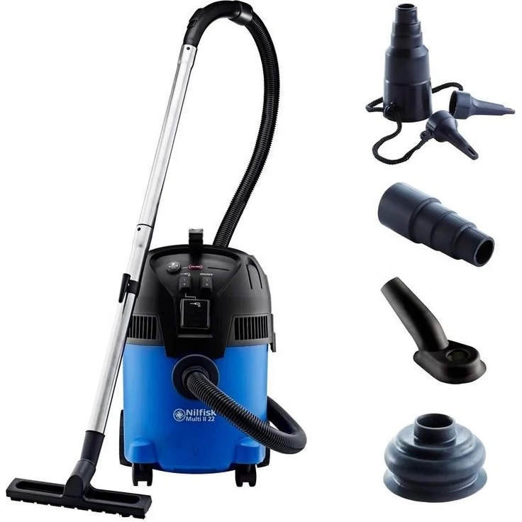 Nilfisk MULTI II 22 T PREMIUM HOME EDITION 22 L Zylinder-Staubsauger Trocken 1200 W Staubbeutel, Polypropylen-Behälter, Weiß