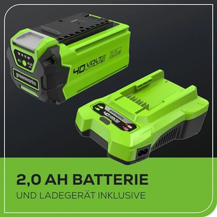 Greenworks Tools Akku-Hochentaster G40PSFK2 (Li-Ion 40V 20cm Schwertlänge 8 m-s Kettengeschwindigkeit Alustange 3-teilig inklusive 2 Ah Akku und Ladegerät) – Bild 10