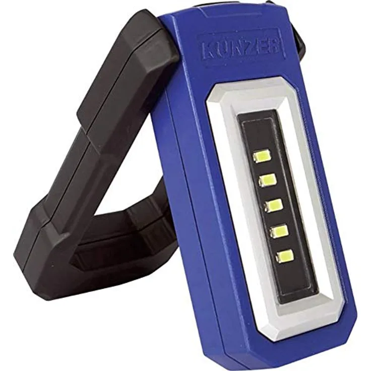 Kunzer PL-050 Arbeitslampe Dimmbar - 500lm Lichtstärke 6h Leuchtdauer - 360° schwenkbare SMD-Werkstatt-Leuchte, Schwarz