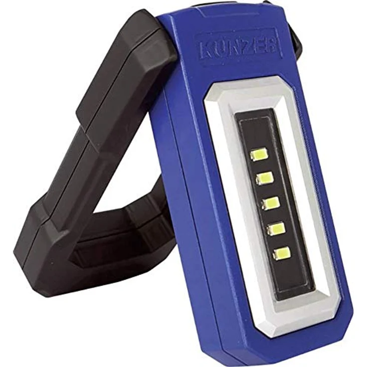 Kunzer PL-050 Arbeitslampe Dimmbar - 500lm Lichtstärke 6h Leuchtdauer - 360° schwenkbare SMD-Werkstatt-Leuchte, Schwarz