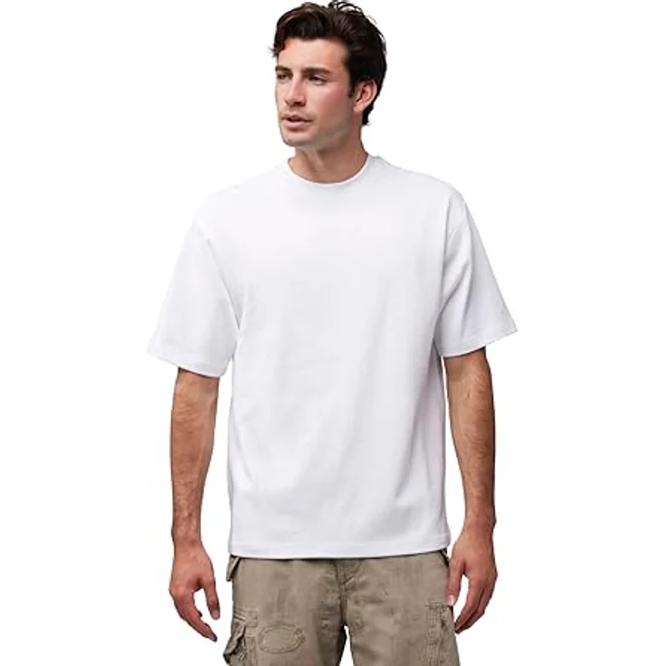 Fox Wordmark Oversized Tee, Herren Shirt in Weiß, Größe L, bequem und lässig – Bild 1