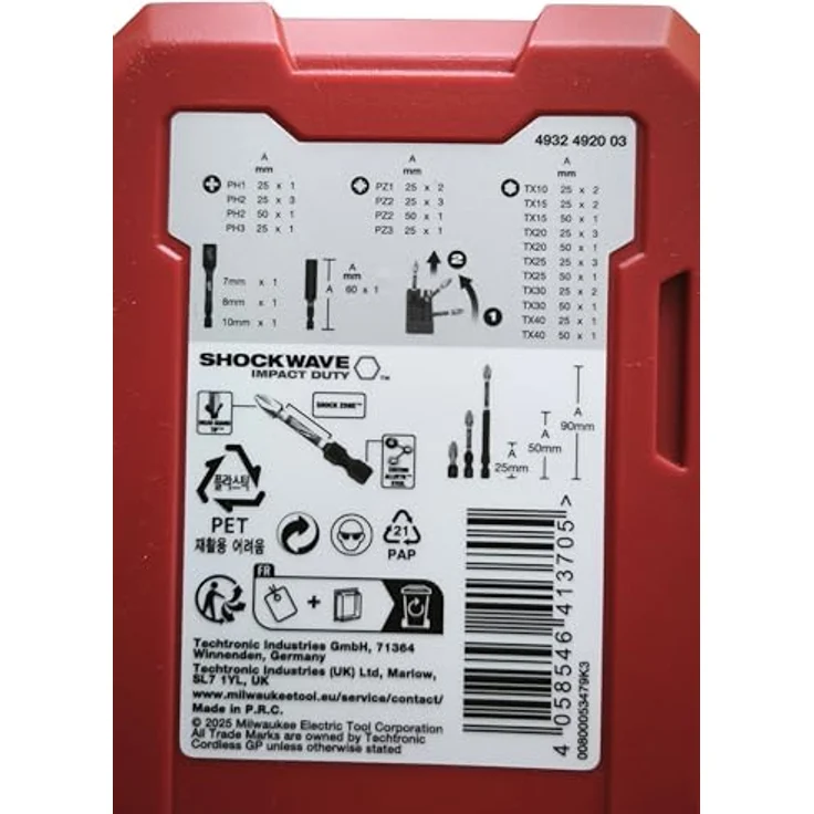 Milwaukee SHOCKWAVE Set Schrauben 35-teilig – Bild 6