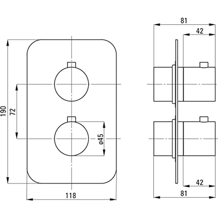 TRIZERATOP Unterputzarmatur Außenelement, thermostatische Duschinstallation in Chrom, hochwertiges Messing, unbedenkliche Oberflächenreinigung – Bild 4