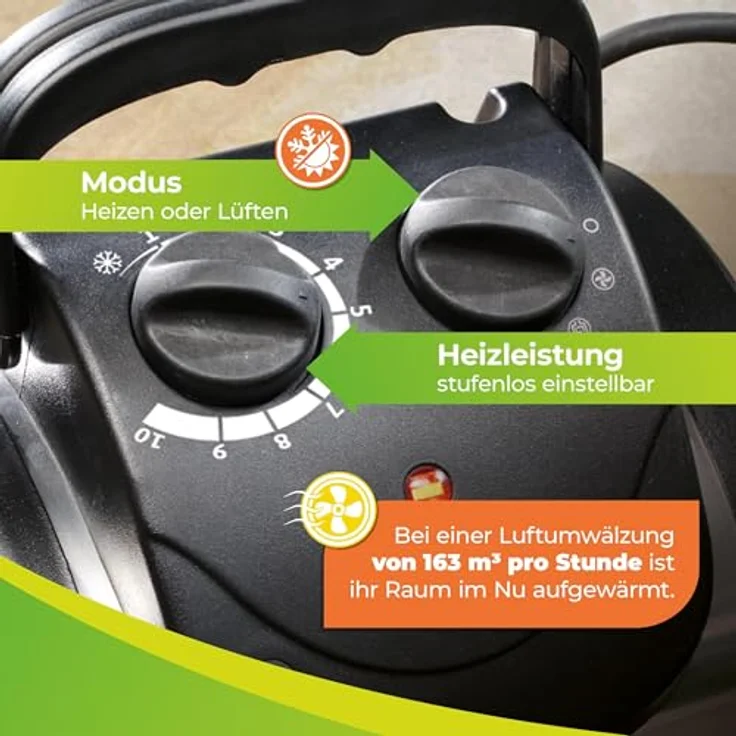 Bio Green Gewächshausheizung Palma Basic (Thermostat manuell) – Bild 5