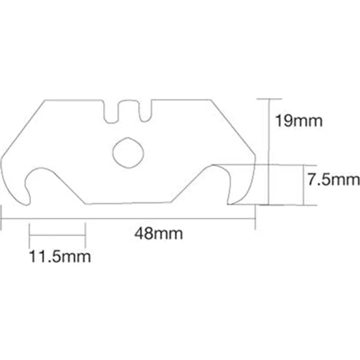 Silverline Cuttermesser, Teppichmesser mit gehärteten Stahl-Hakenklingen im Kunststoff-Sicherheitsspender – Bild 3