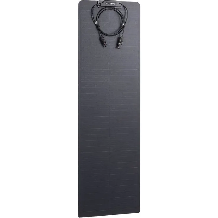 ECTIVE Solarmodul ECTIVE Flexibles Solarmodul 12V 60W - Schindeltechnik, monokristalline Silizium-Zellen, Shingle-Technologie, ETFE-Beschichtung, biegsam, transparent, 5 Jahre Garantie