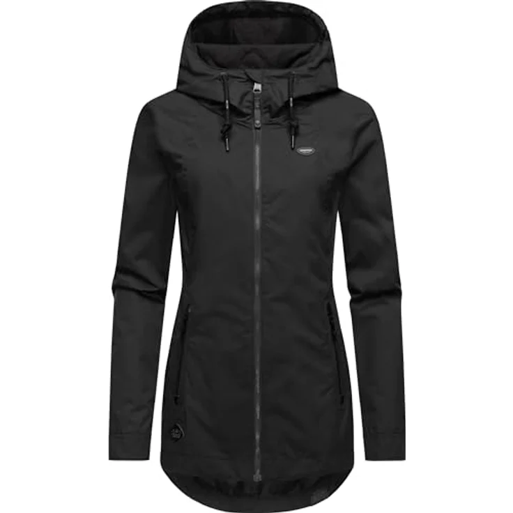 Ragwear Zuzka, Damen Jacke, wasserdicht mit verstellbarer Kapuze, Schwarz, 5XL – Bild 1