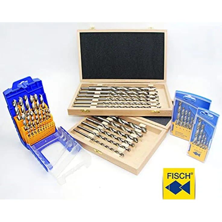 Fisch HSS Holzspiralbohrer Set 25-tlg. mit Ø 1-13 mm, robust und präzise für Holz und Kunststoff – Bild 3
