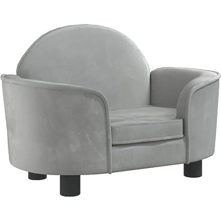 vidaXL Hundebett Hellgrau 66x40x45 cm Samt