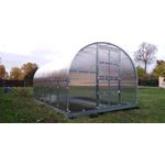 BAUMERA Gewächshaus KLASIKA 12 (3x4m), Bogengewächshaus mit Fundament und 6mm Polycarbonat, zertifizierte Stabilität