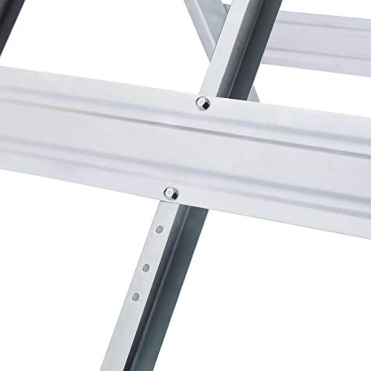 Relaxdays Sägebock aus Metall, zusammenklappbar, extra stabil, bis zu 150 kg belastbar, Silber – Bild 10