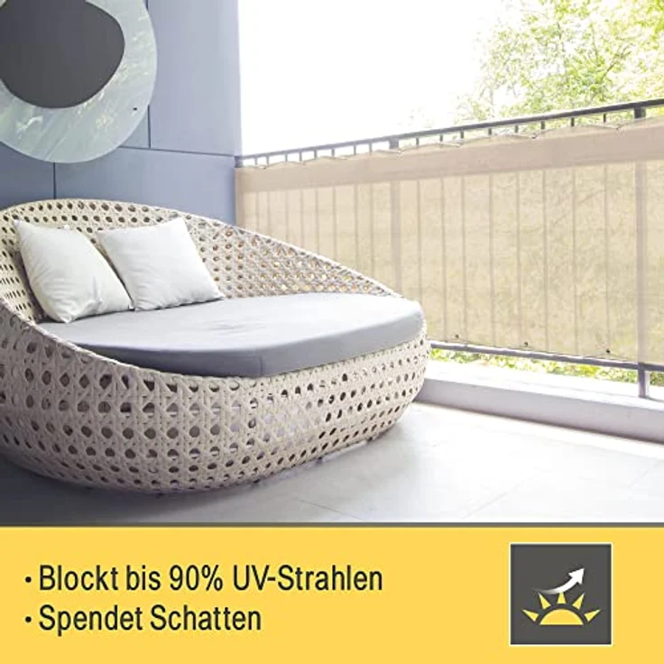 Sol Royal SolVision HDPE Balkonumspannung HB2 500x90cm Creme – Bild 2