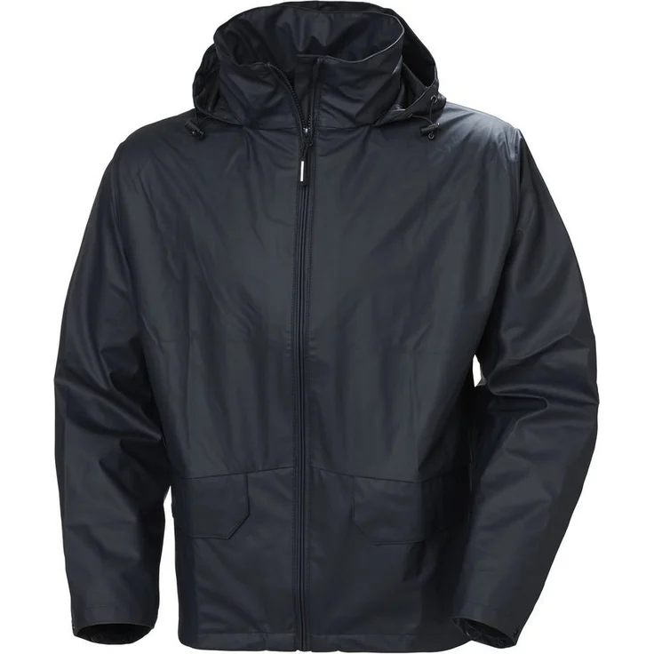 Helly Hansen workwear Regenjacke Voss marineblau, wasserdichtes Gewebe, reflektierende Elemente – Bild 1