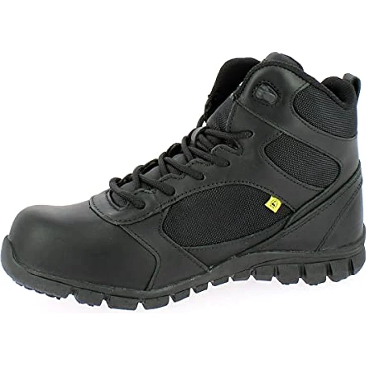 Safety Jogger ST4500460, Mittelhoher leichter taktischer Allround-Stiefel, schwarz, S3, wasserfest, atmungsaktiv, rutschfest, öl- und kraftstoffbeständig – Bild 2