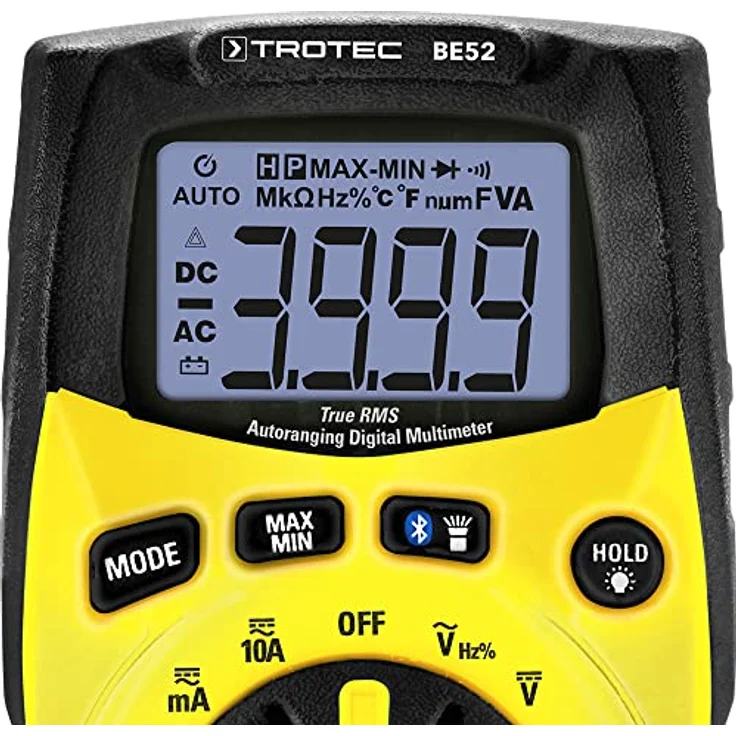 TROTEC Digitales True-RMS-Multimeter BE52 | Bluetooth®-Digital-Multimeter mit kostenloser Smartphone-App, Messgerät, Multifunktionsmessgerät – Bild 3