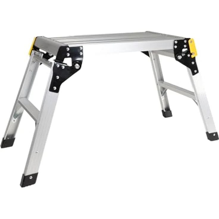 LEMODO Arbeitsplattform | Arbeitsbühne mit Antirutsch-Oberfläche 51 x 30 cm | Laufbühne bis zu 150 kg belastbar | Aluleiter mit 2 Stufen | Plattformleiter – Bild 1