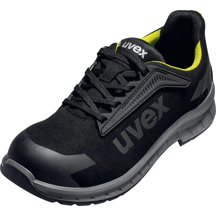 Uvex uvex 2 trend S3 Halbschuhe, Sicherheitsschuhe mit anti-twist Hinterkappe, schwarz/lime, Größe 40