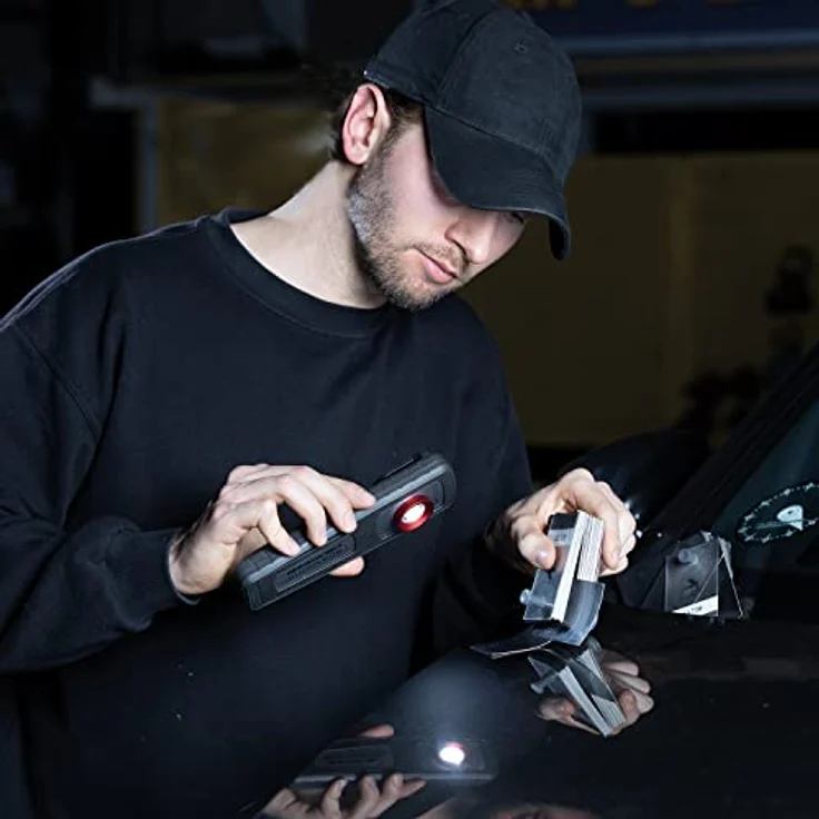 Scangrip SUNMATCH 4, wiederaufladbare LED-Arbeitsleuchte mit 500 Lumen, stufenlosem CCT-Scan von 2500 K bis 6500 K, tragbar mit Magnet und Taschenclip, wasserdicht (IP65) – Bild 3