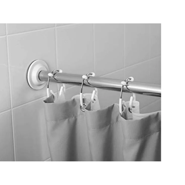 Umbra Flex Doppel-Duschvorhangringe, Weiß-Chrom, – Bild 7
