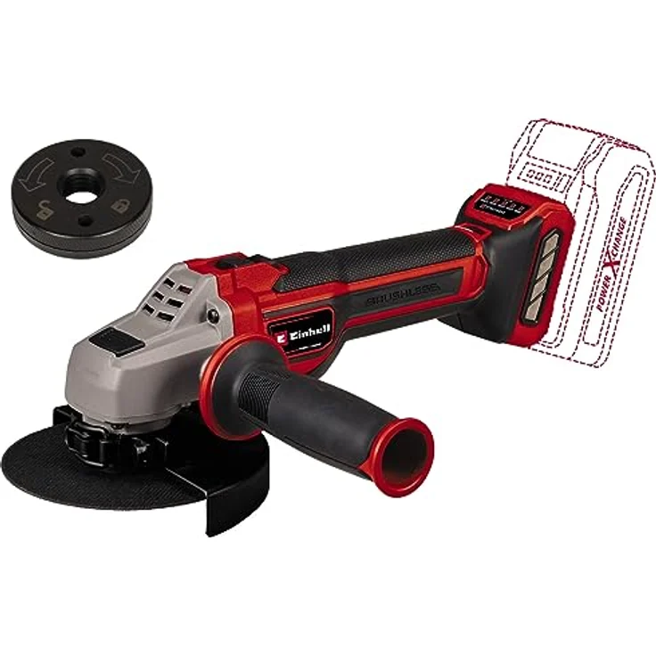 Einhell Professional Akku-Winkelschleifer TP-AG 18/125 CE Q Li Power X-Change (18V, Ø 125 mm, 33 mm Schnitttiefe, Brushless, Konstantelektronik, ohne Trennscheibe, ohne Akku) – Bild 1