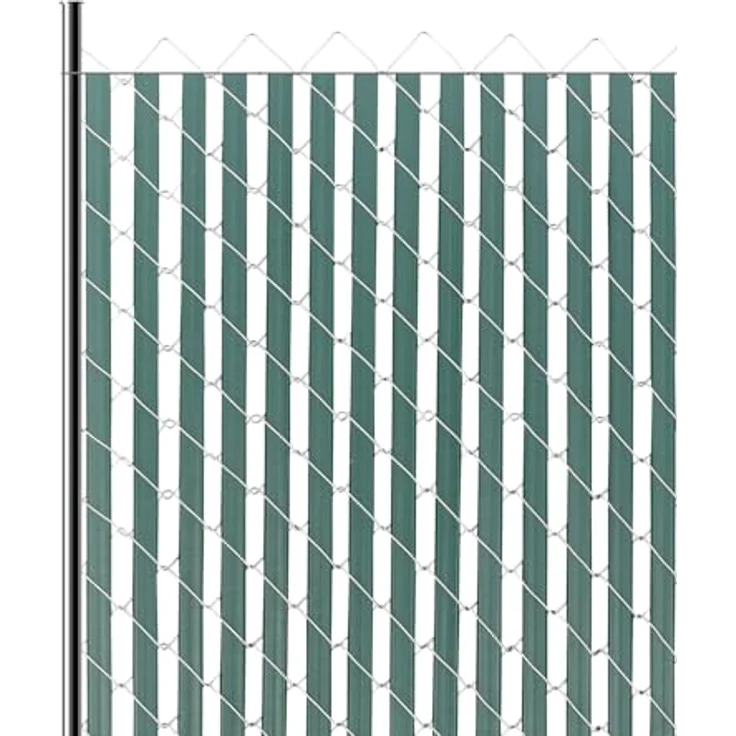 VEVOR 1130 mm doppelwandige vertikale Lamellen, hochdichte HDPE-Maschendrahtlamellen für Sichtschutz im Garten, Bauernhof und Sportplatz, grün – Bild 1
