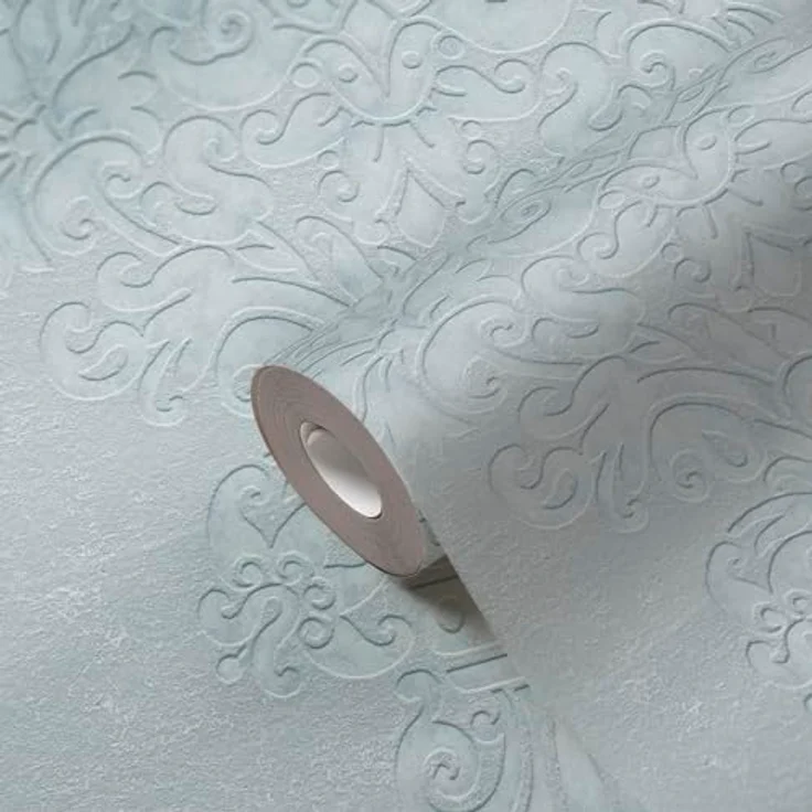A.S. Création Pure Elegance Vliestapete, Barocktapete mit Ornamenten, 0,53 x 10,05 m, grau/silber, Made in Germany, hoch waschbeständig – Bild 2