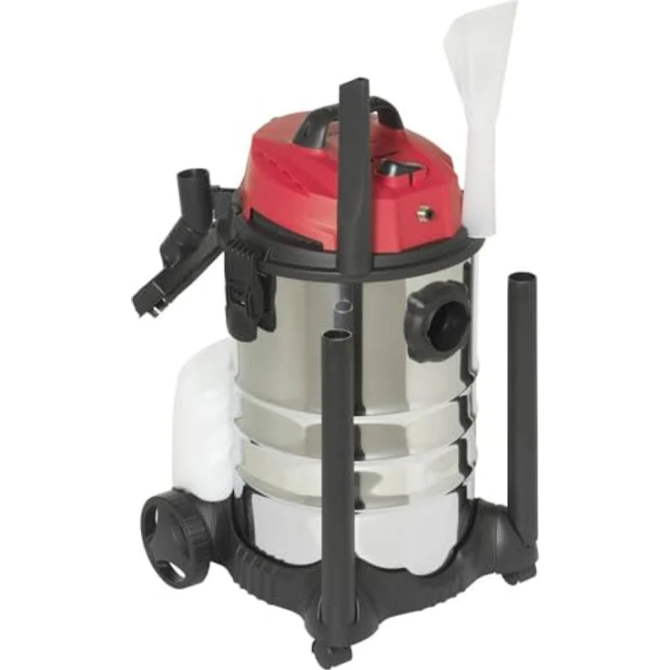 Toolcraft Industriestaubsauger, Nass- und Trockensauger mit waschbarem Staubbeutel, 5L Fassungsvermögen, blau – Bild 4