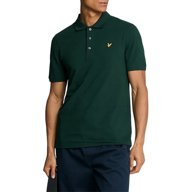 Lyle & Scott Poloshirt Basic Herren, Pique Baumwolle, Vintage-Kollektion, 3-Knopfleiste, klassischer Adler-Logo – Bild 1
