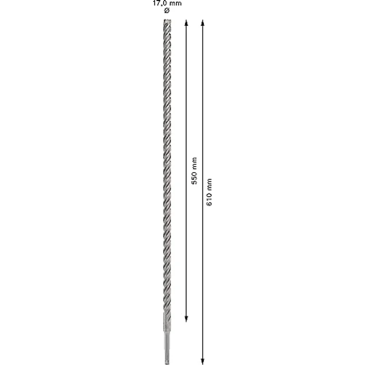 Bosch PRO SDS plus-5X Hammerbohrer, 16 x 550 x 610 mm, hohe Lebensdauer, 4-Schneider-Design für Stahlbeton – Bild 4