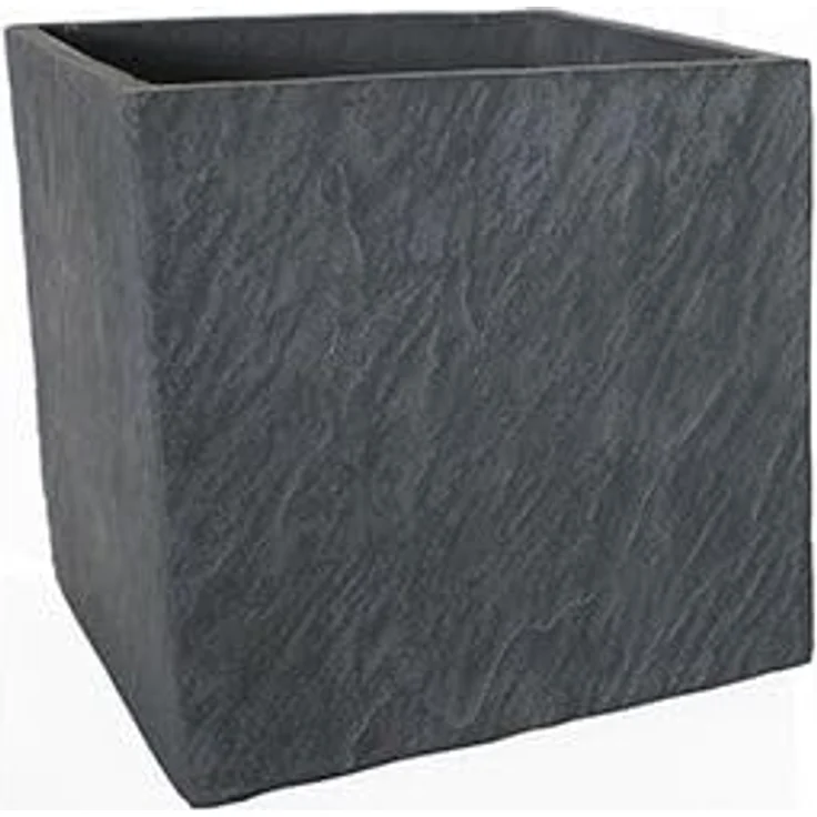 Trend Line Pflanzkübel TrendLine Pflanztopf 35 x 35 x 35 cm aus Beton, grau in Schieferoptik, UV-beständig und frostfest – Bild 2