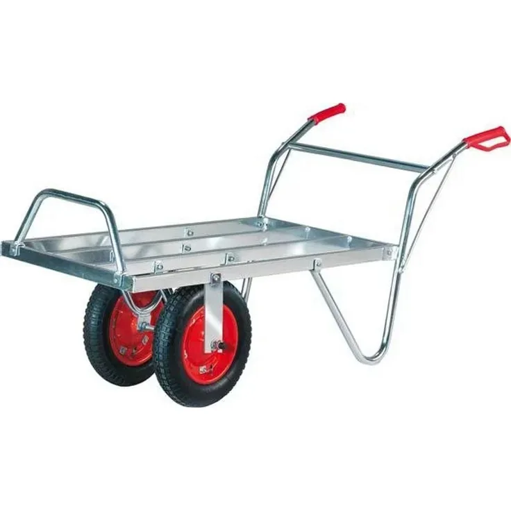 Westfalia Werkzeug Transportkarren Alu Schweizer Karre, tragfähig bis 100 kg, mit stabiler Luftbereifung und großer Ladefläche 111 x 52 cm