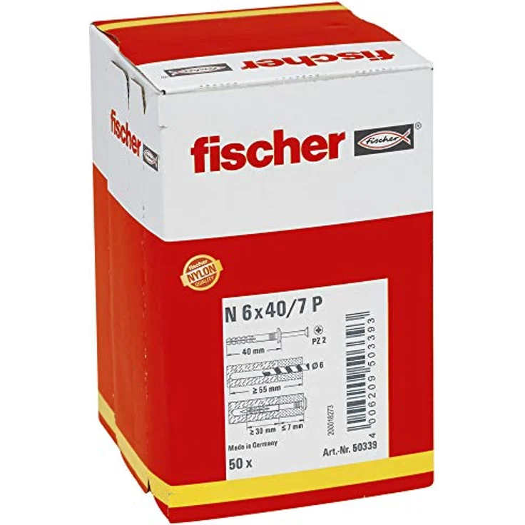 fischer Nageldübel N 6 x 40/7 P Pilzkopf - Preisvergleich – Bild 5